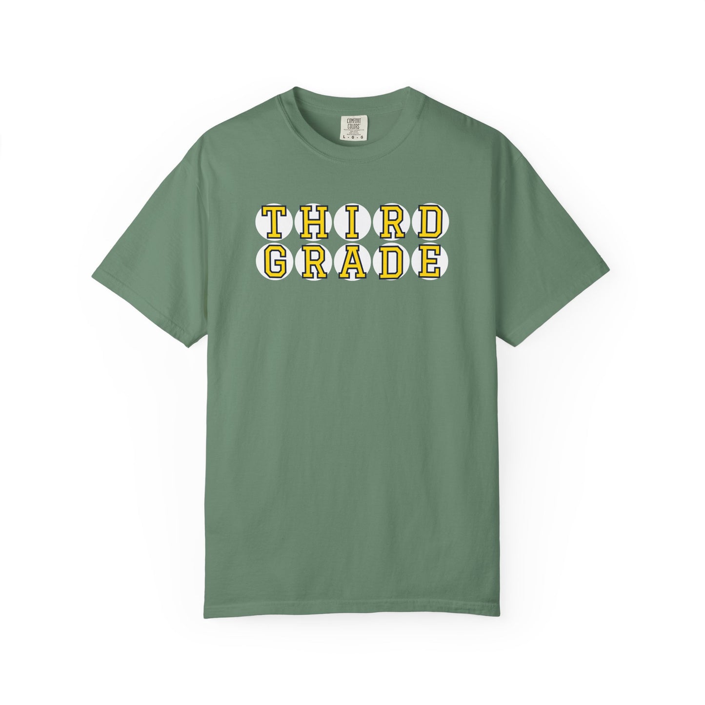 THIRD GRADE YELLOW PLAYER LETTERS T-SHIRT