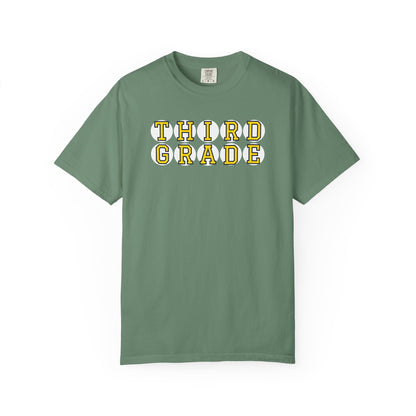 THIRD GRADE YELLOW PLAYER LETTERS T-SHIRT