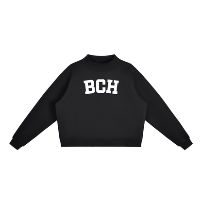 BCH BLOCK LETTER BLACK MOCK NECK