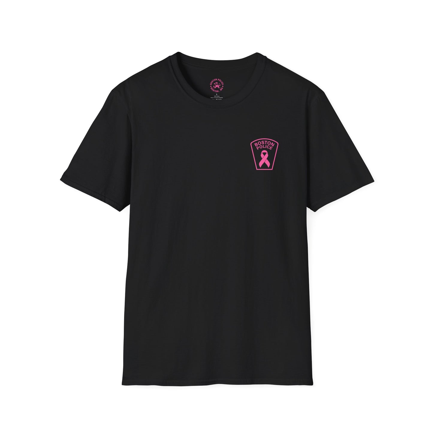 BOSTON POLICE BREAST CANCER AWARENESS SOFTSTYLE T-SHIRT