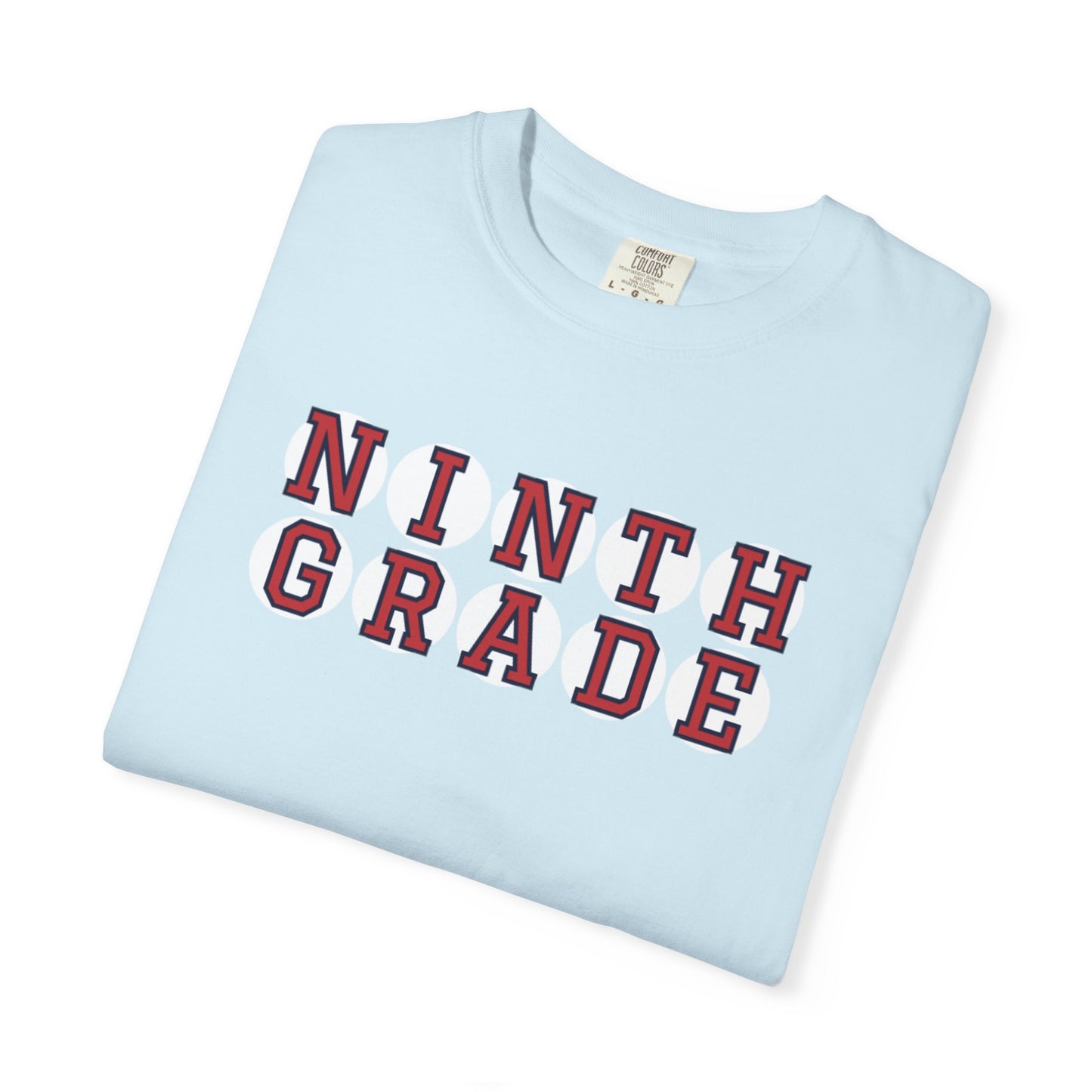 NINTH GRADE RED PLAYER LETTERS T-SHIRT