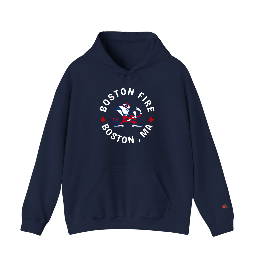 BOSTON FIRE FRONT ONLY FI CHAMPION HOODIE