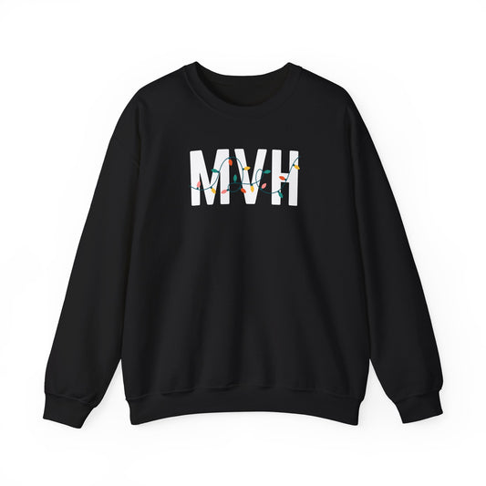 MVH HOLIDAY LIGHTS HEAVY BLEND CREWNECK