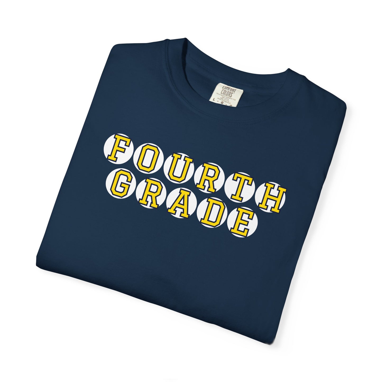 FOURTH GRADE. YELLOW PLAYER LETTERS T-SHIRT