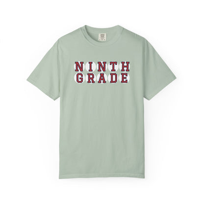NINTH GRADE RED PLAYER LETTERS T-SHIRT