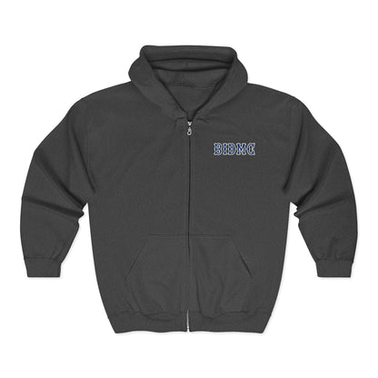 BIDMC NAVY SOX LETTERS HEAVY BLEND FULL ZIP HOODIE