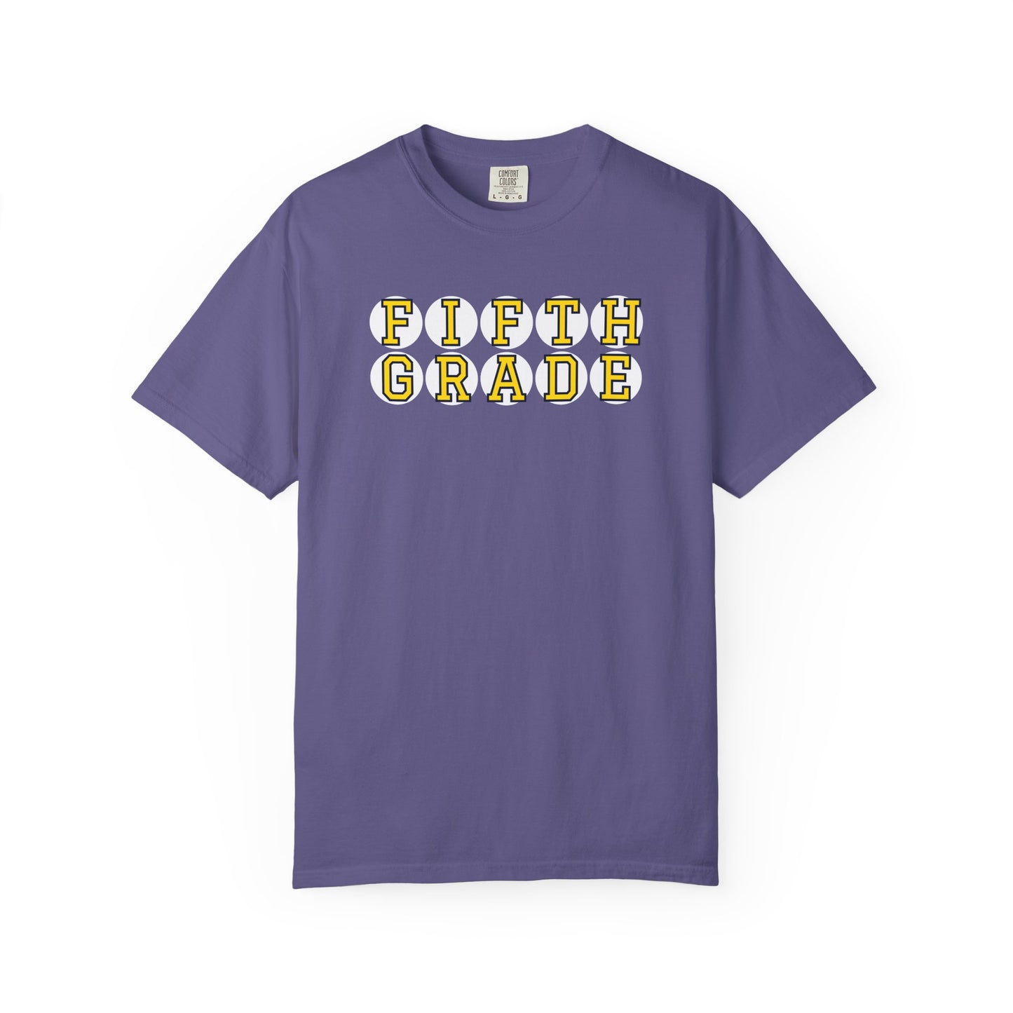 FIFTH GRADE YELLOW PLAYER LETTERS T-SHIRT