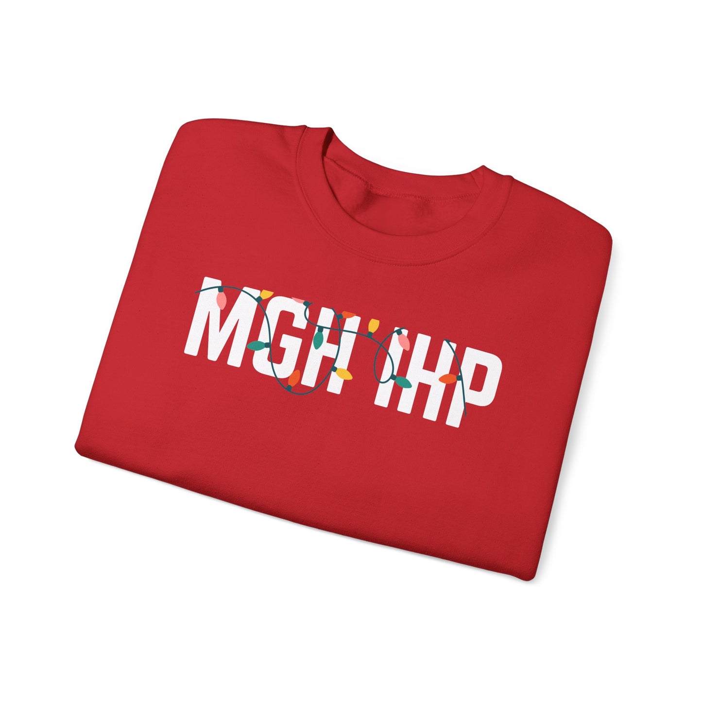 MGH IHP HOLIDAY LIGHTS HEAVY BLEND CREWNECK