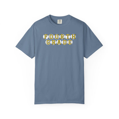 FOURTH GRADE. YELLOW PLAYER LETTERS T-SHIRT