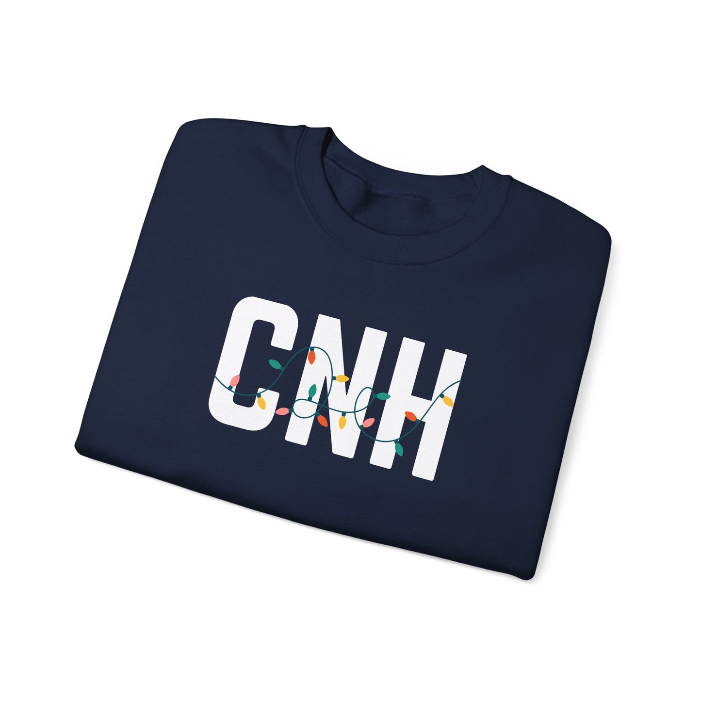 CNH HOLIDAY LIGHTS HEAVY BLEND CREWNECK