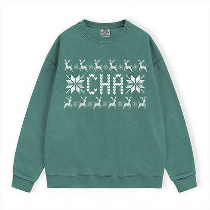CHA UGLY SWEATER COMFORT COLORS CREWNECK