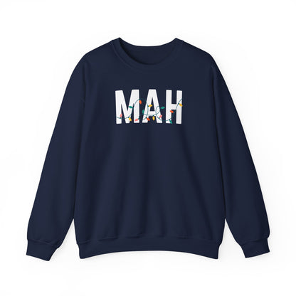 MAH HOLIDAY LIGHTS HEAVY BLEND CREWNECK