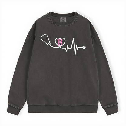 BREAST CANCER AWARENESS STETHOSCOPE CREWNECK