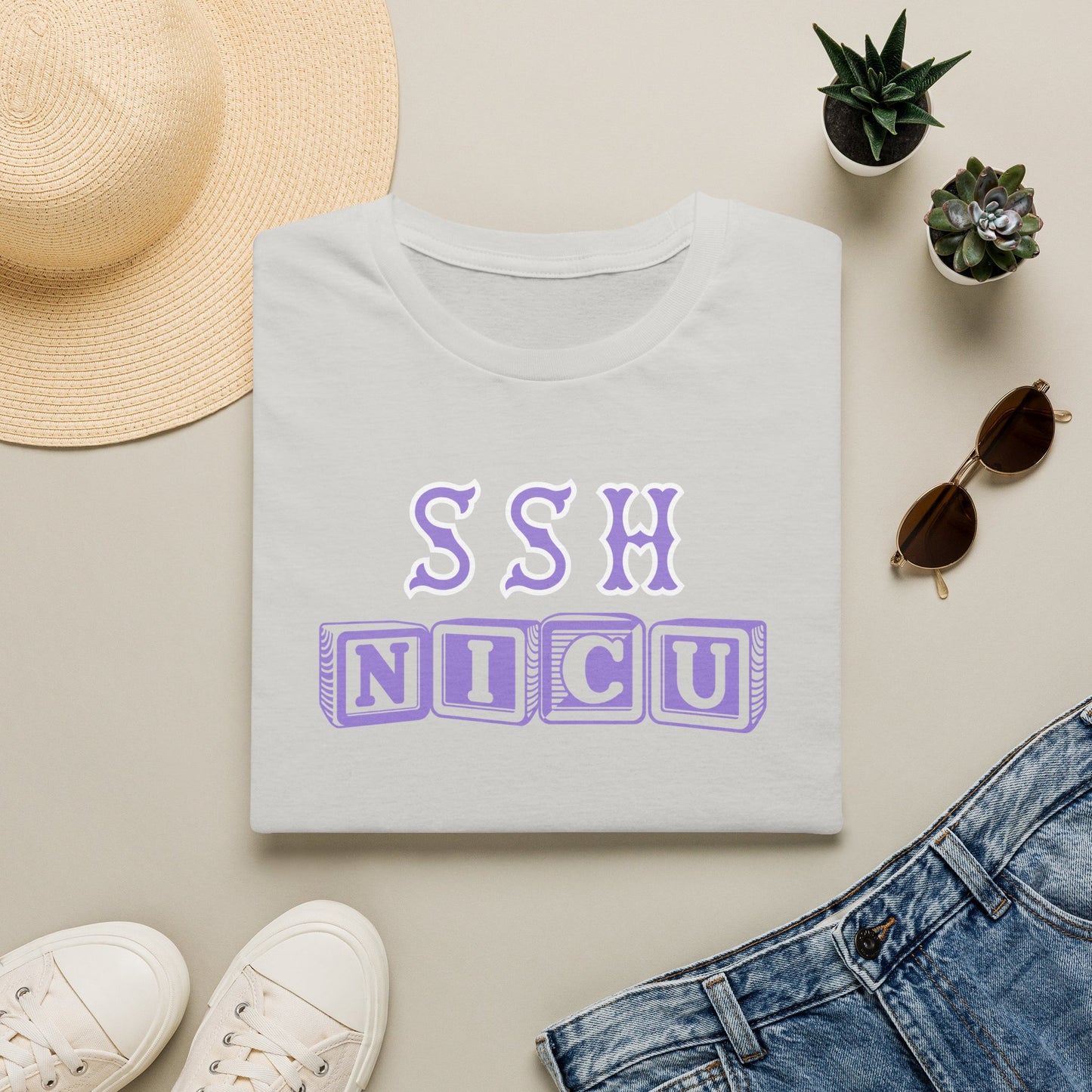 SSH BLOCK LETTERS NICU TEE