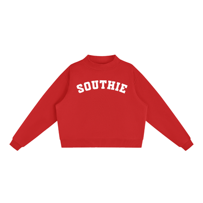 SOUTHIE WHITE BLOCK LETTER MOCK NECK