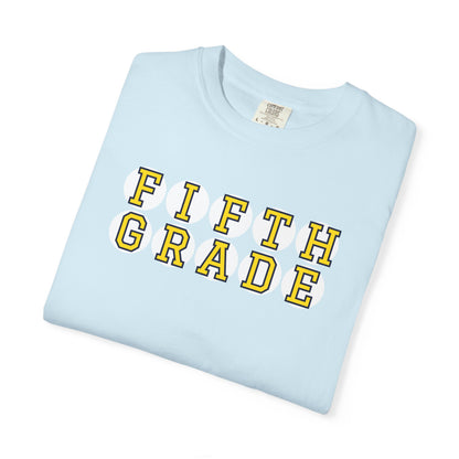 FIFTH GRADE YELLOW PLAYER LETTERS T-SHIRT