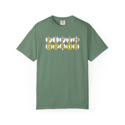FIFTH GRADE YELLOW PLAYER LETTERS T-SHIRT