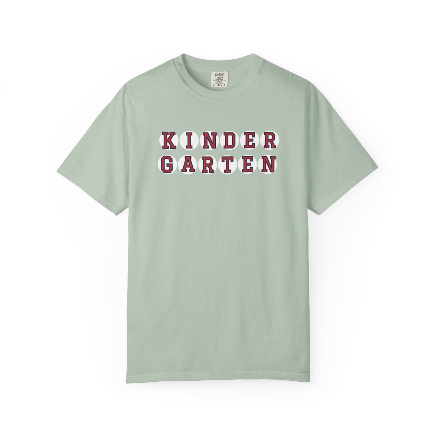 KINDERGARTEN RED PLAYERS LETTERS T-SHIRT