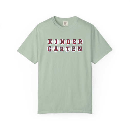 KINDERGARTEN RED PLAYERS LETTERS T-SHIRT