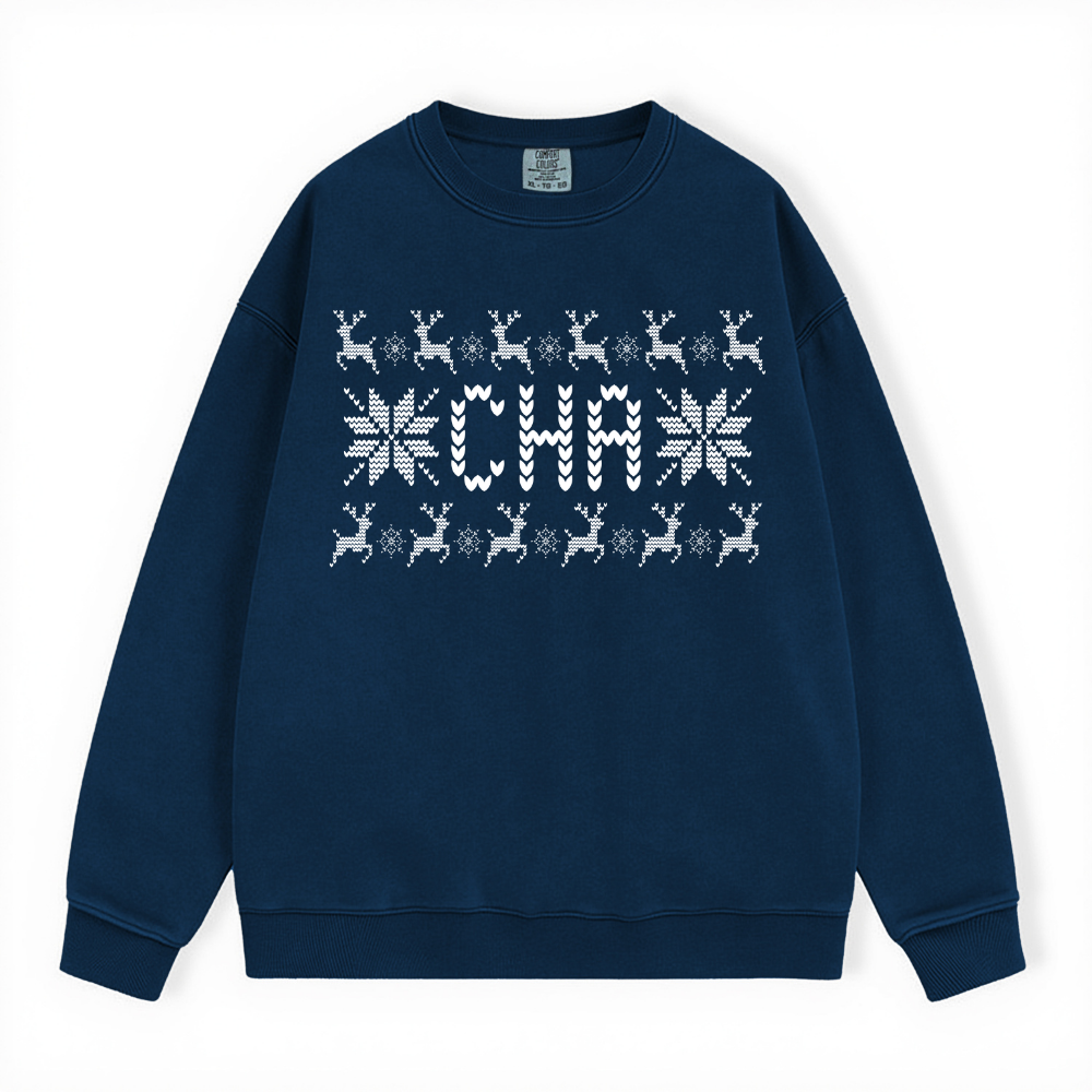 CHA UGLY SWEATER COMFORT COLORS CREWNECK