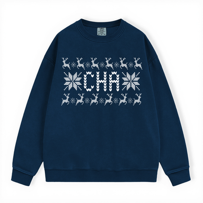 CHA UGLY SWEATER COMFORT COLORS CREWNECK