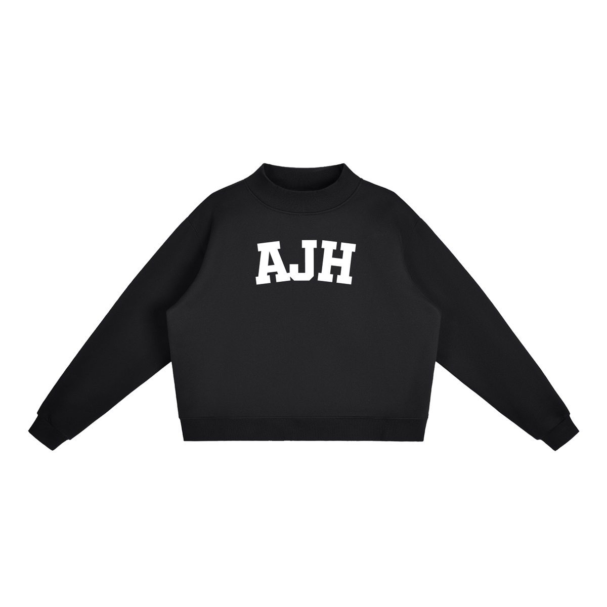 AJH BLOCK LETTER BLACK MOCK NECK