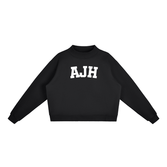 AJH BLOCK LETTER BLACK MOCK NECK