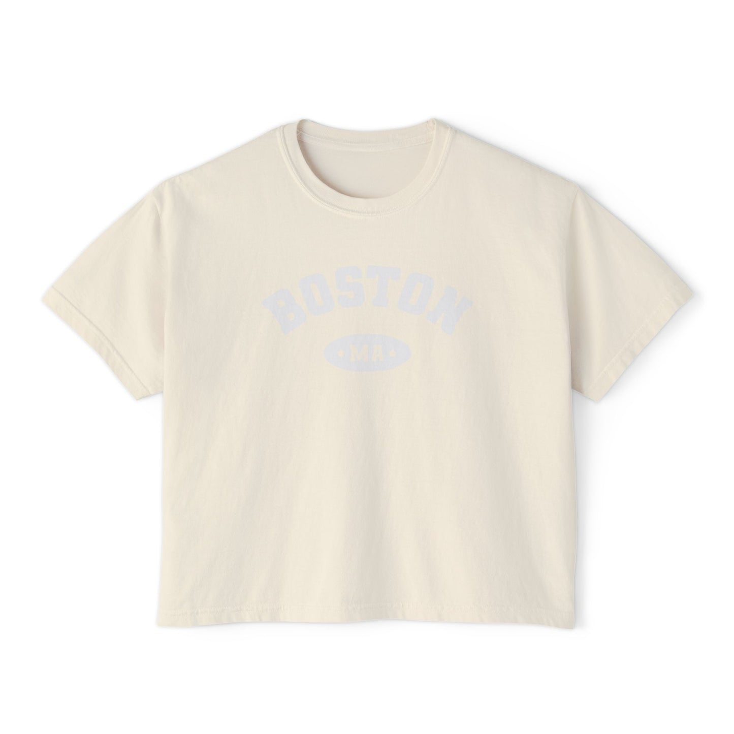 BOSTON MA VARSITY CROP TOP
