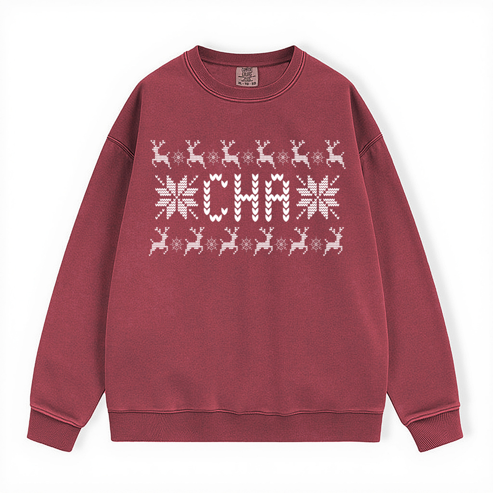 CHA UGLY SWEATER COMFORT COLORS CREWNECK