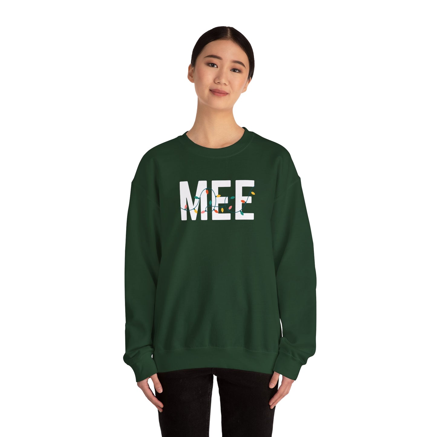 MEE HOLIDAY LIGHTS HEAVY BLEND CREWNECK