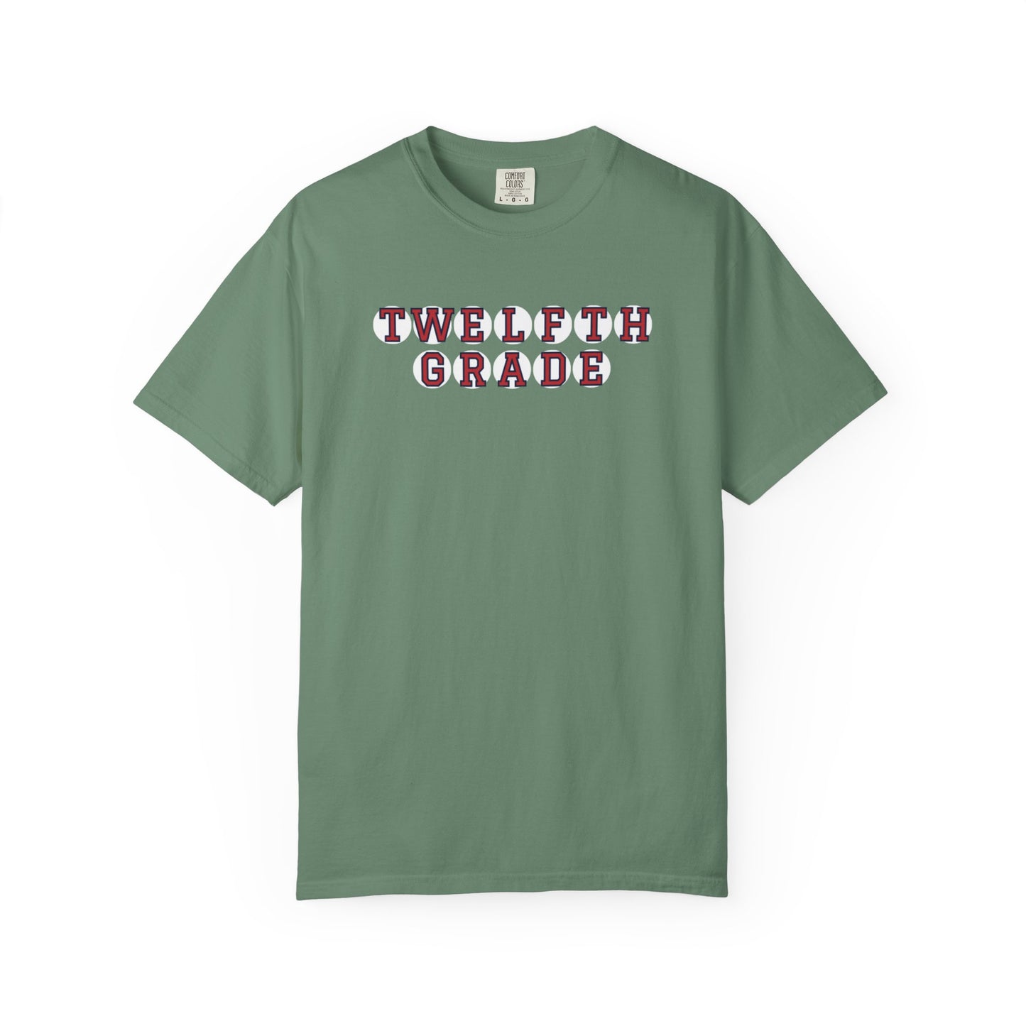 TWELFTH GRADE RED PLAYER LETTERS T-SHIRT