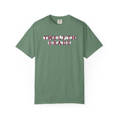 TWELFTH GRADE RED PLAYER LETTERS T-SHIRT