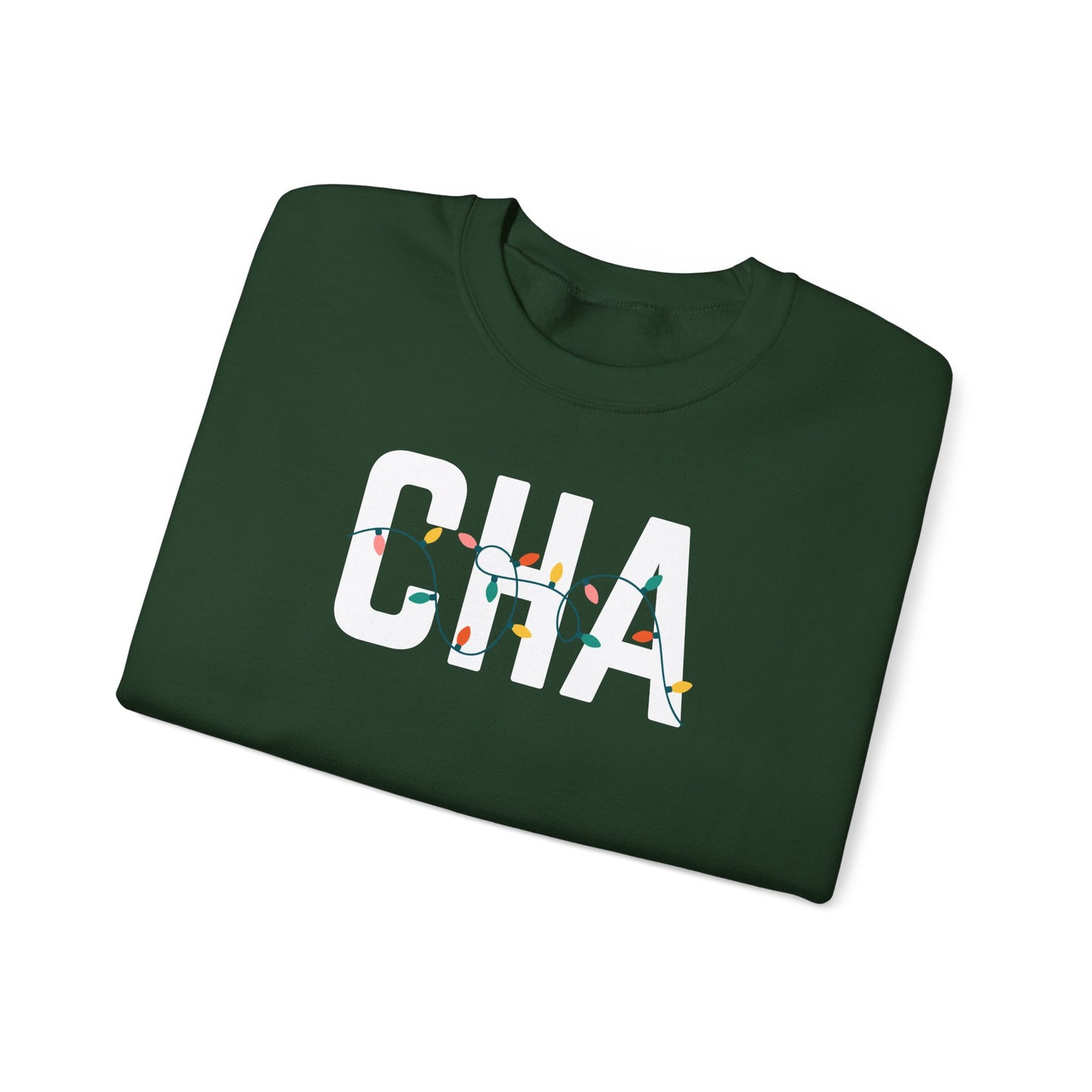 CHA HOLIDAY LIGHTS HEAVY BLEND CREWNECK