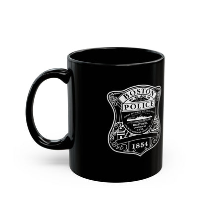 Black Boston Police Badge Mug