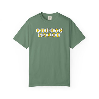 FOURTH GRADE. YELLOW PLAYER LETTERS T-SHIRT