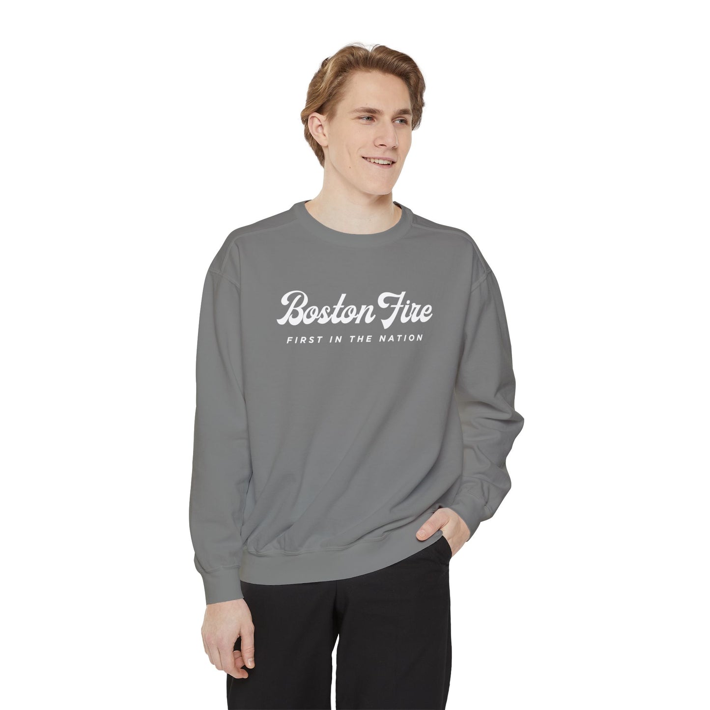 BOSTON FIRE STONEWASHED CREWNECK