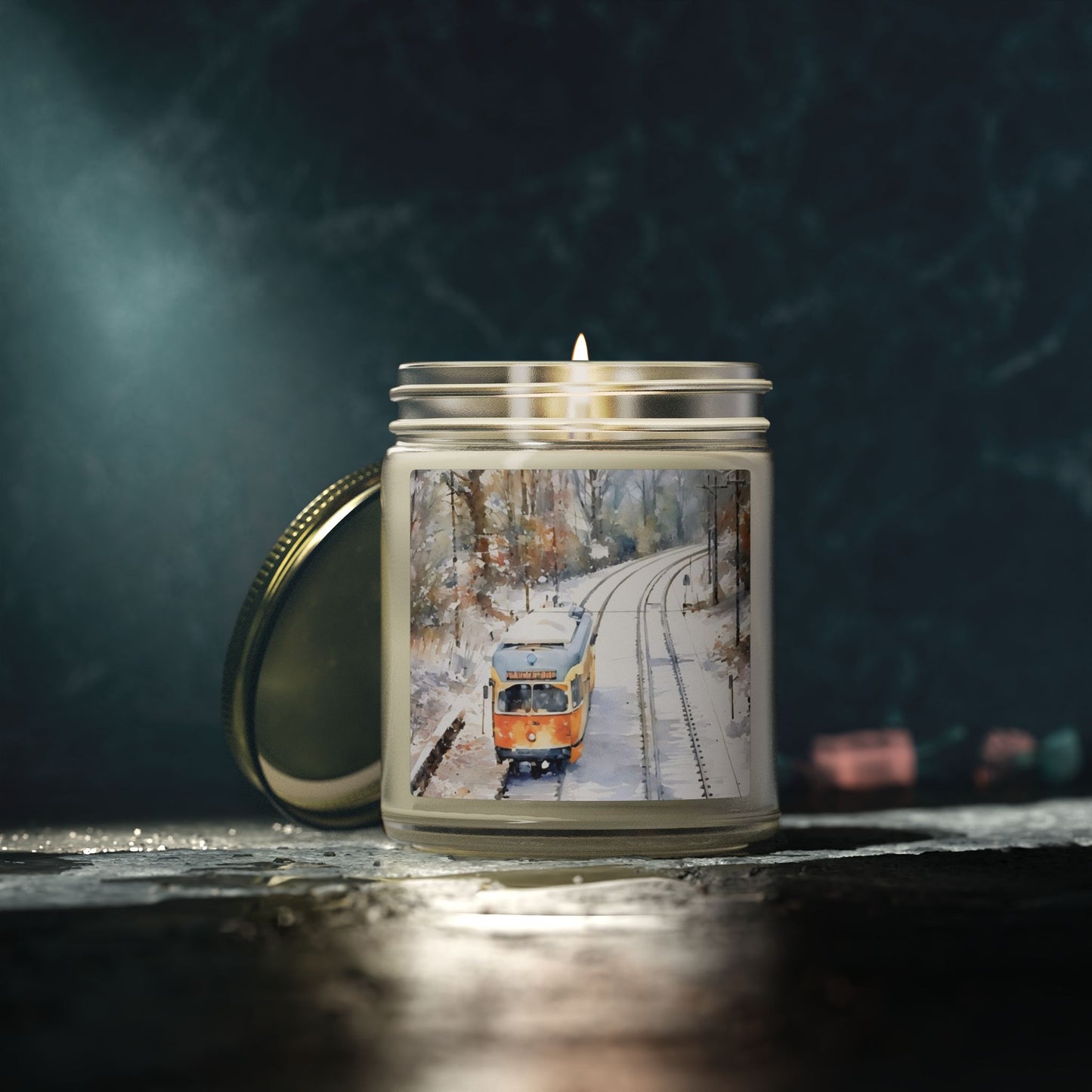 SNOWY MATTAPAN TROLLEY 9 OZ CANDLE