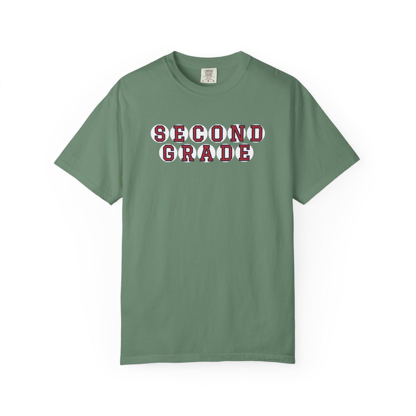 SECOND GRADE RED PLAYER LETTERS T-SHIRT