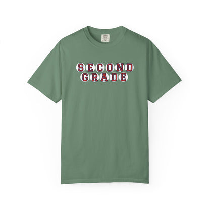 SECOND GRADE RED PLAYER LETTERS T-SHIRT