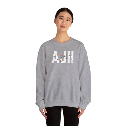AJH HOLIDAY LIGHTS HEAVY BLEND CREWNECK