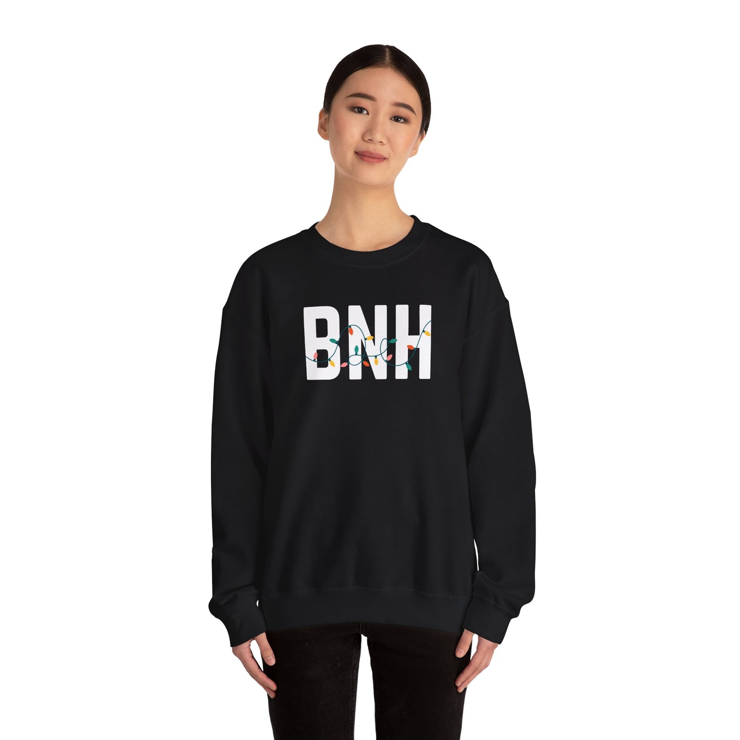 BNH HOLIDAY LIGHTS HEAVY BLEND CREWNECK
