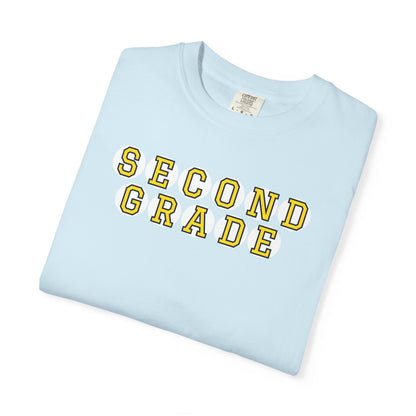 SECOND GRADE. YELLOW PLAYER LETTERS T-SHIRT