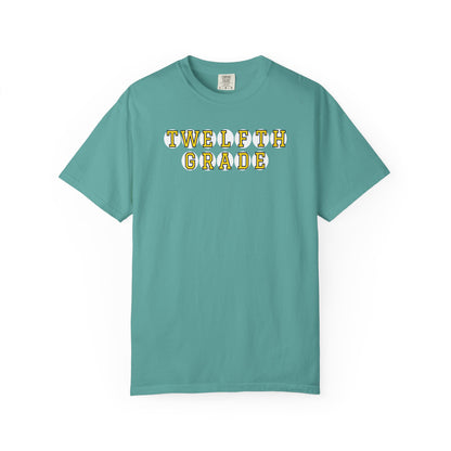 TWELFTH GRADE YELLOW PLAYER LETTERS T-SHIRT
