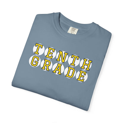 TENTH GRADE YELLOW PLAYER LETTERS T-SHIRT