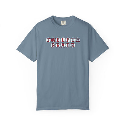 TWELFTH GRADE RED PLAYER LETTERS T-SHIRT