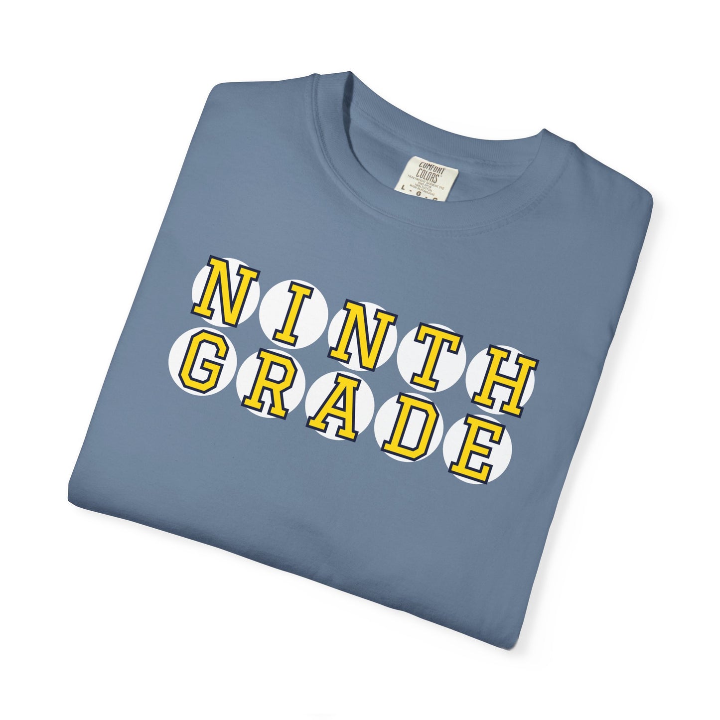 NINTH GRADE YELLOW PLAYER LETTERS T-SHIRT