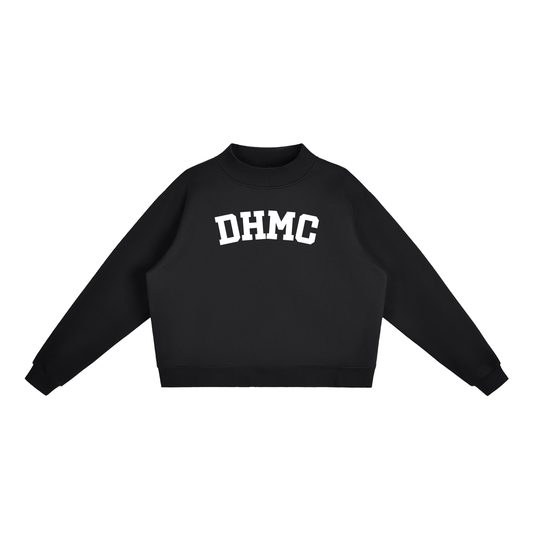 DHMC BLOCK LETTER BLACK MOCK NECK