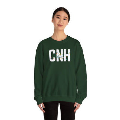 CNH HOLIDAY LIGHTS HEAVY BLEND CREWNECK