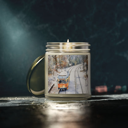 SNOWY MATTAPAN TROLLEY 9 OZ CANDLE