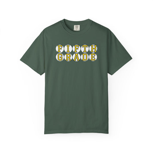 FIFTH GRADE YELLOW PLAYER LETTERS T-SHIRT